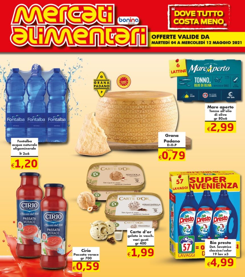 MERCATI ALIMENTARI: NUOVE OFFERTE!